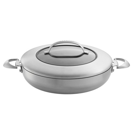 RRP $189.00! SCANPAN Impact 32cm Chef's Pan with Lid 18/10 Stainless Steel 