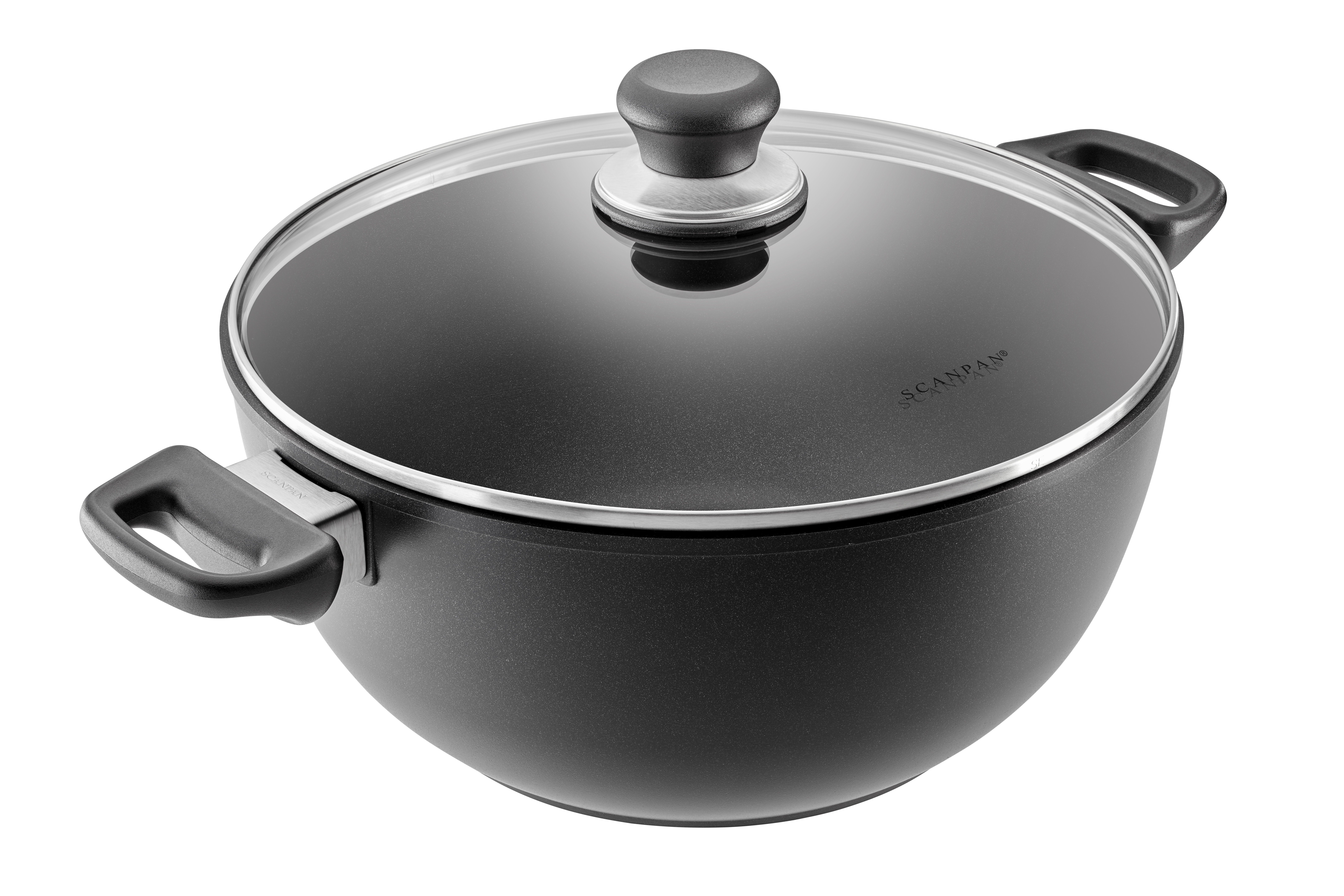 Round induction stew pot with glass lid - Ø 30 cm - Fonte Forte